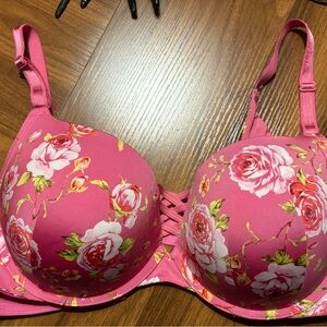 Torrid Pink Floral Bra
